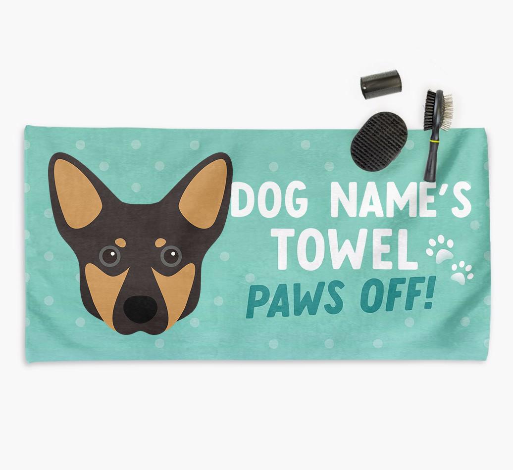 Paws Off Personalized Towel for your {breedFullName}