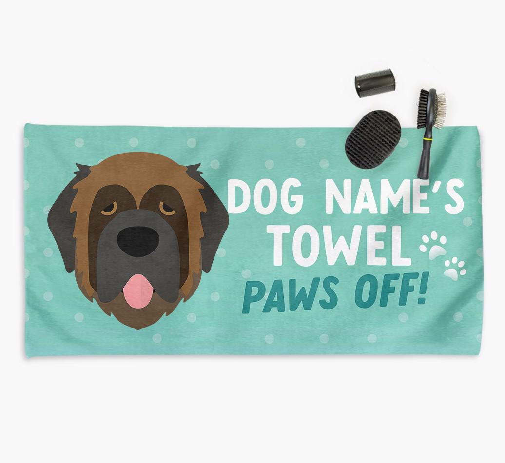 Paws Off Personalized Towel for your {breedFullName}