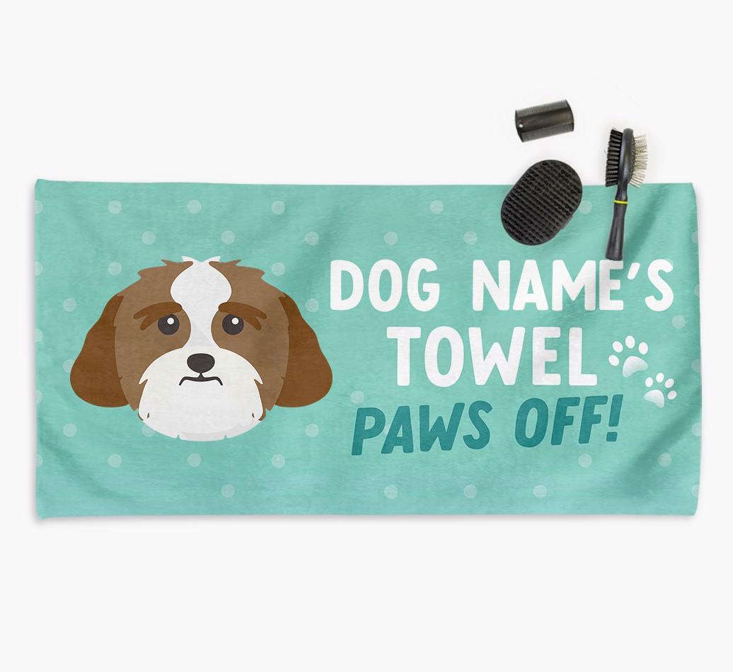 Paws Off Personalized Towel for your {breedFullName}