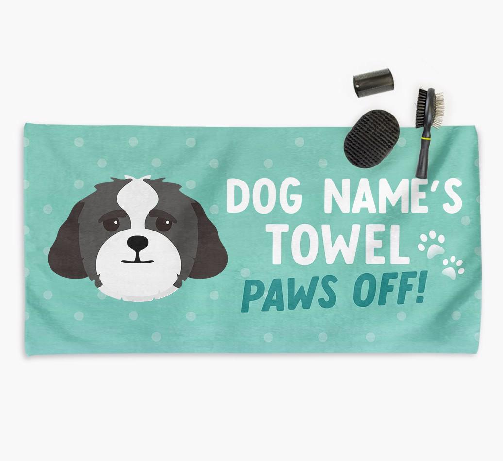 Paws Off Personalized Towel for your {breedFullName}