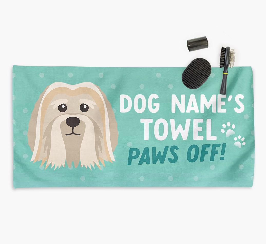 Paws Off Personalized Towel for your {breedFullName}