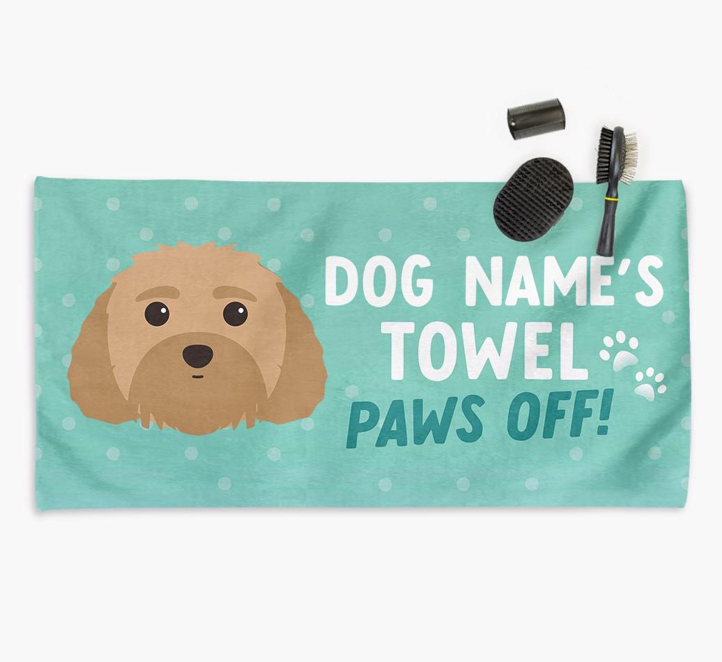 Paws Off Personalized Towel for your {breedFullName}