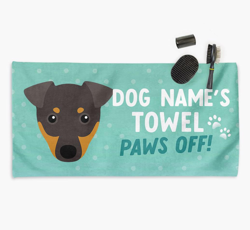 Paws Off Personalized Towel for your {breedFullName}