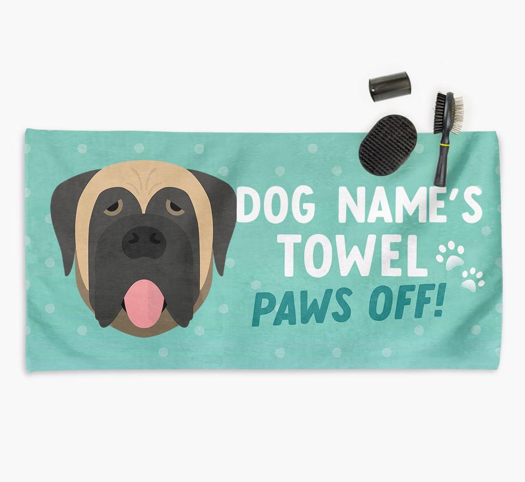 Paws Off Personalized Towel for your {breedFullName}