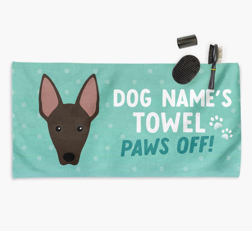 Paws Off Personalized Towel for your {breedFullName}