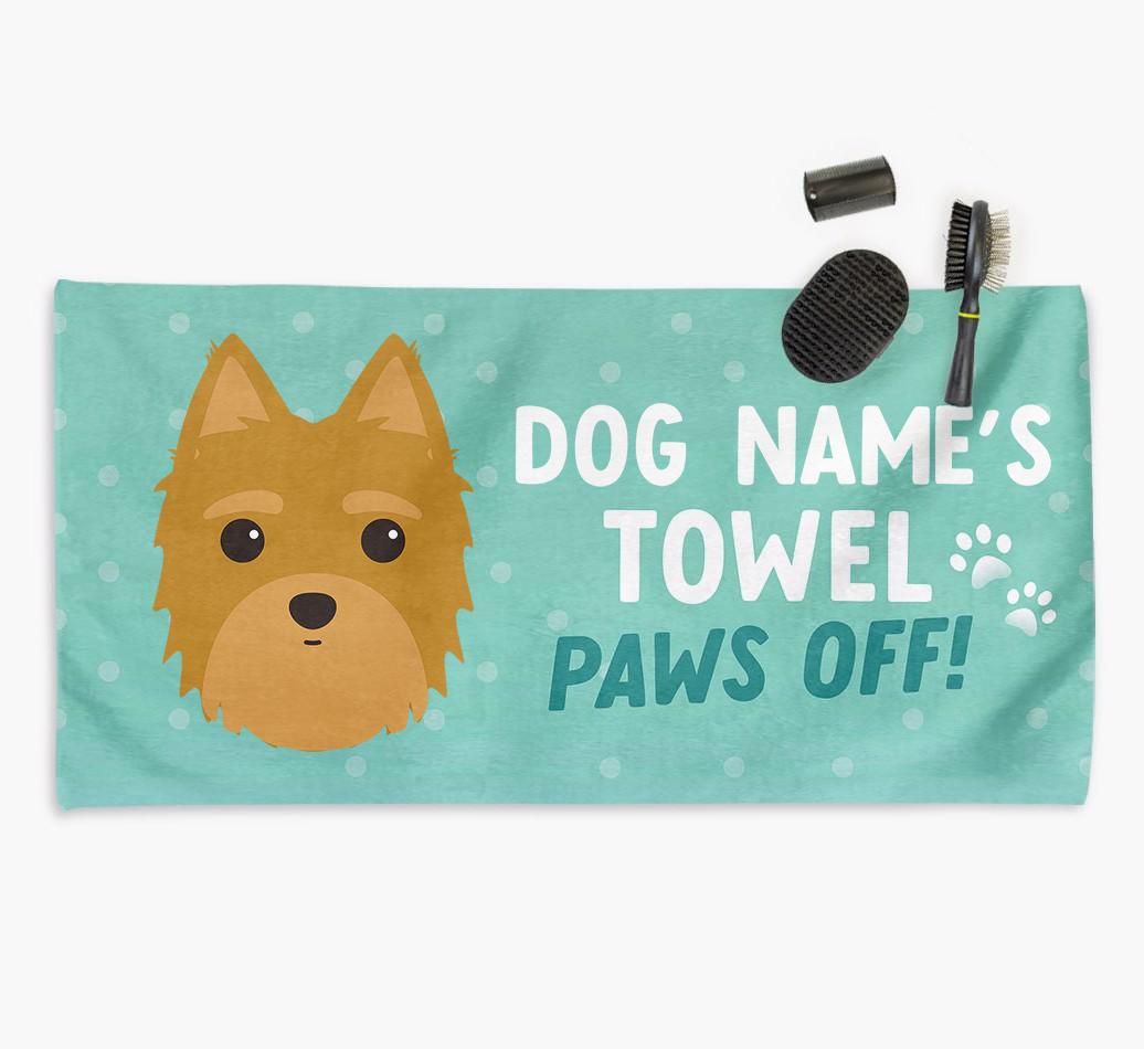 Paws Off Personalized Towel for your {breedFullName}