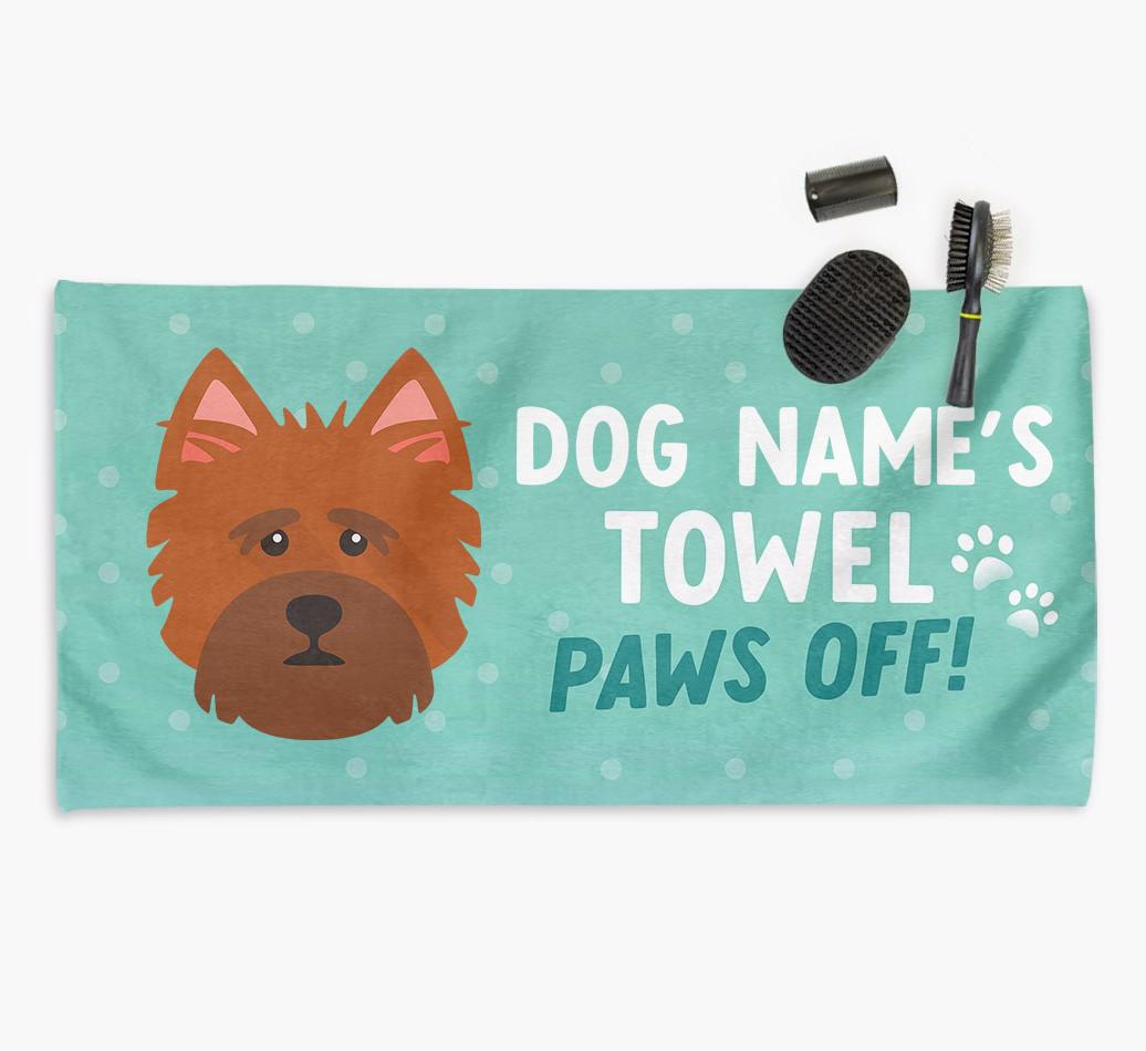 Paws Off Personalized Towel for your {breedFullName}