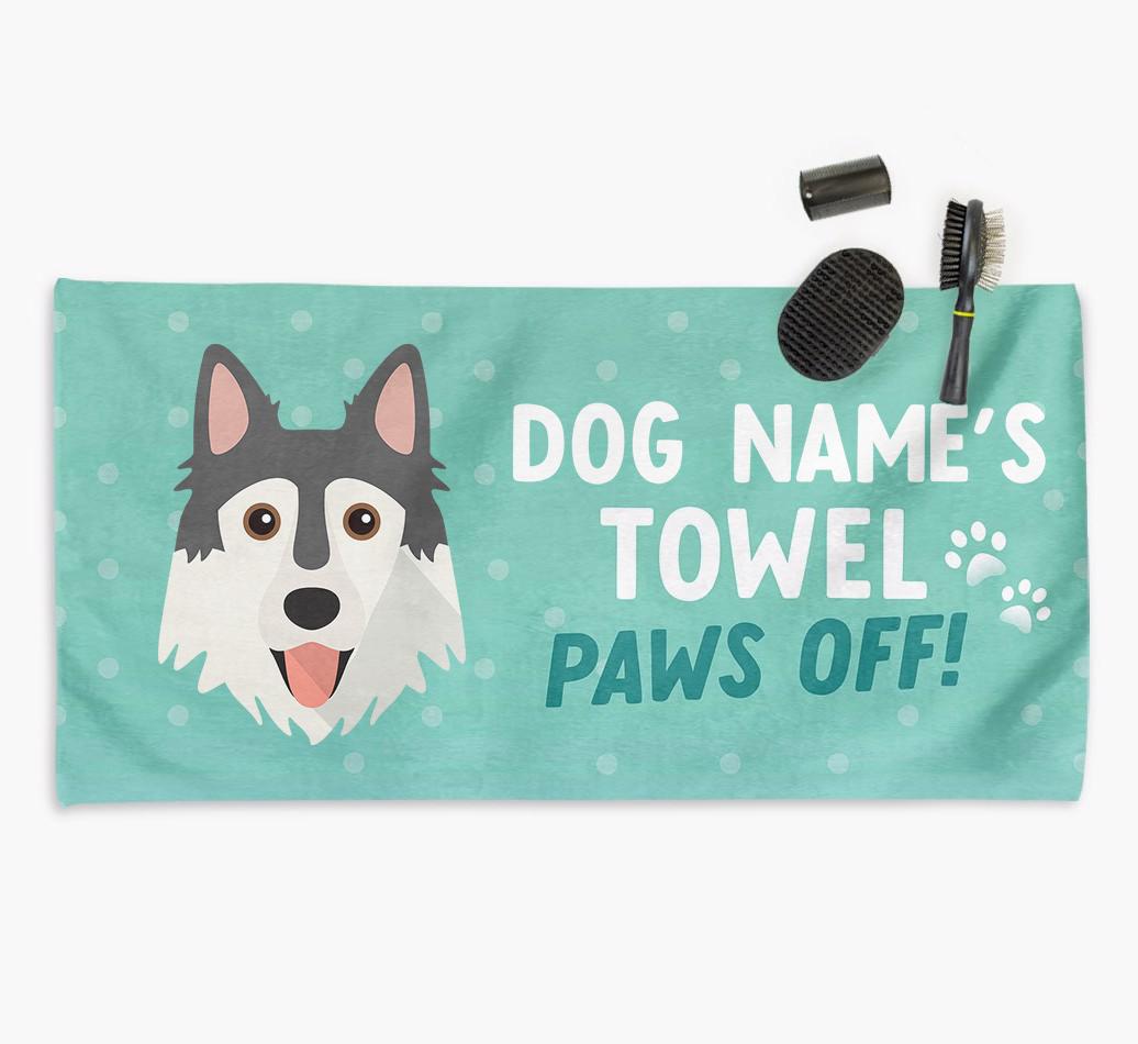 Paws Off Personalized Towel for your {breedFullName}
