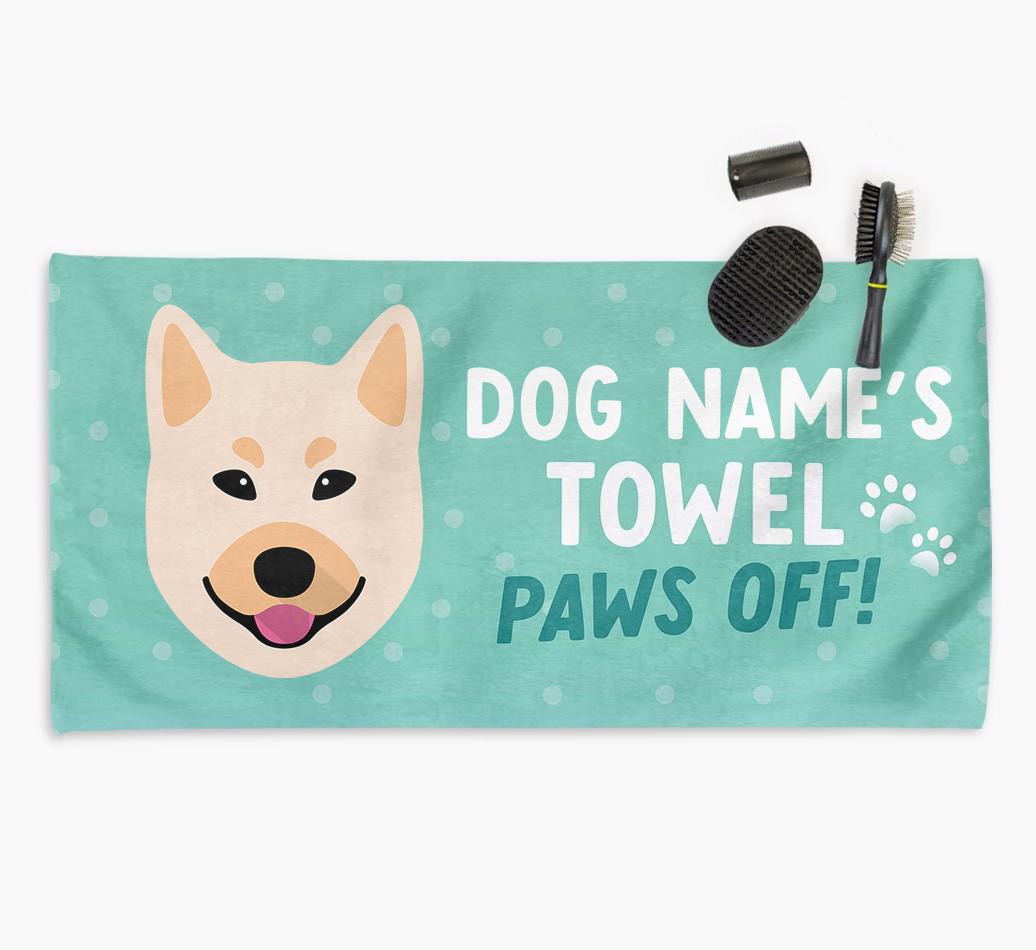 Paws Off Personalized Towel for your {breedFullName}