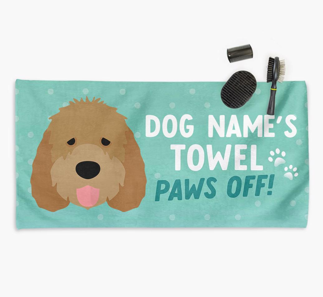 Paws Off Personalized Towel for your {breedFullName}