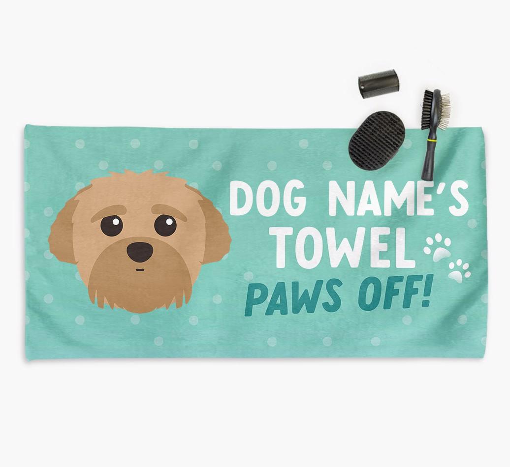 Paws Off Personalized Towel for your {breedFullName}