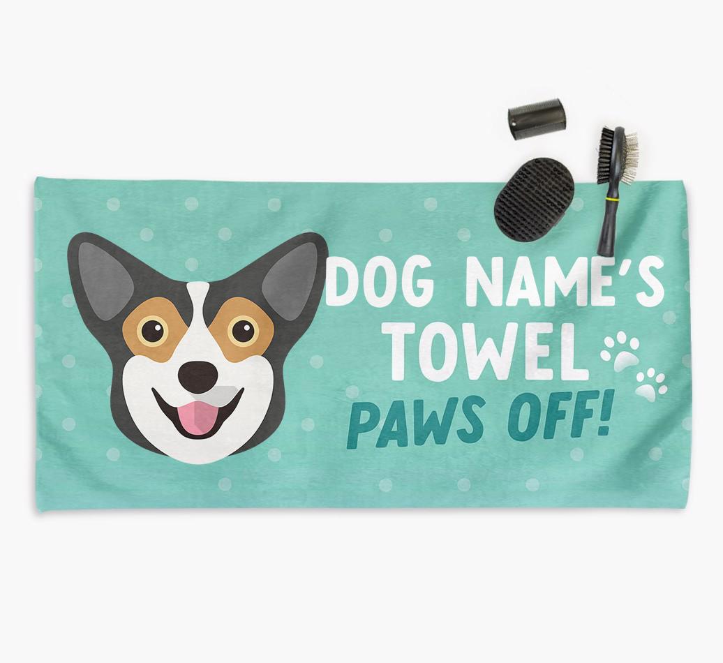 Paws Off Personalized Towel for your {breedFullName}