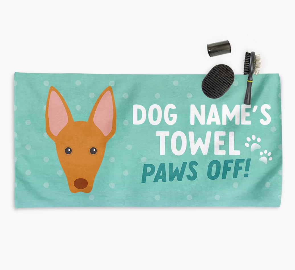 Paws Off Personalized Towel for your {breedFullName}