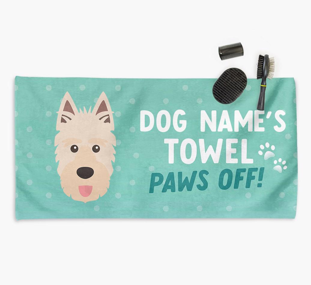 Paws Off Personalized Towel for your {breedFullName}
