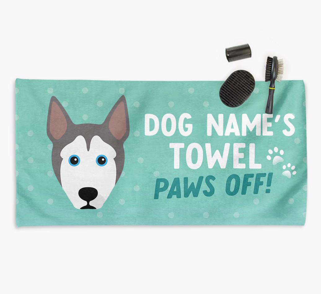 Paws Off Personalized Towel for your {breedFullName}