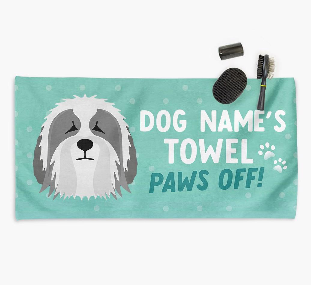 Paws Off Personalized Towel for your {breedFullName}