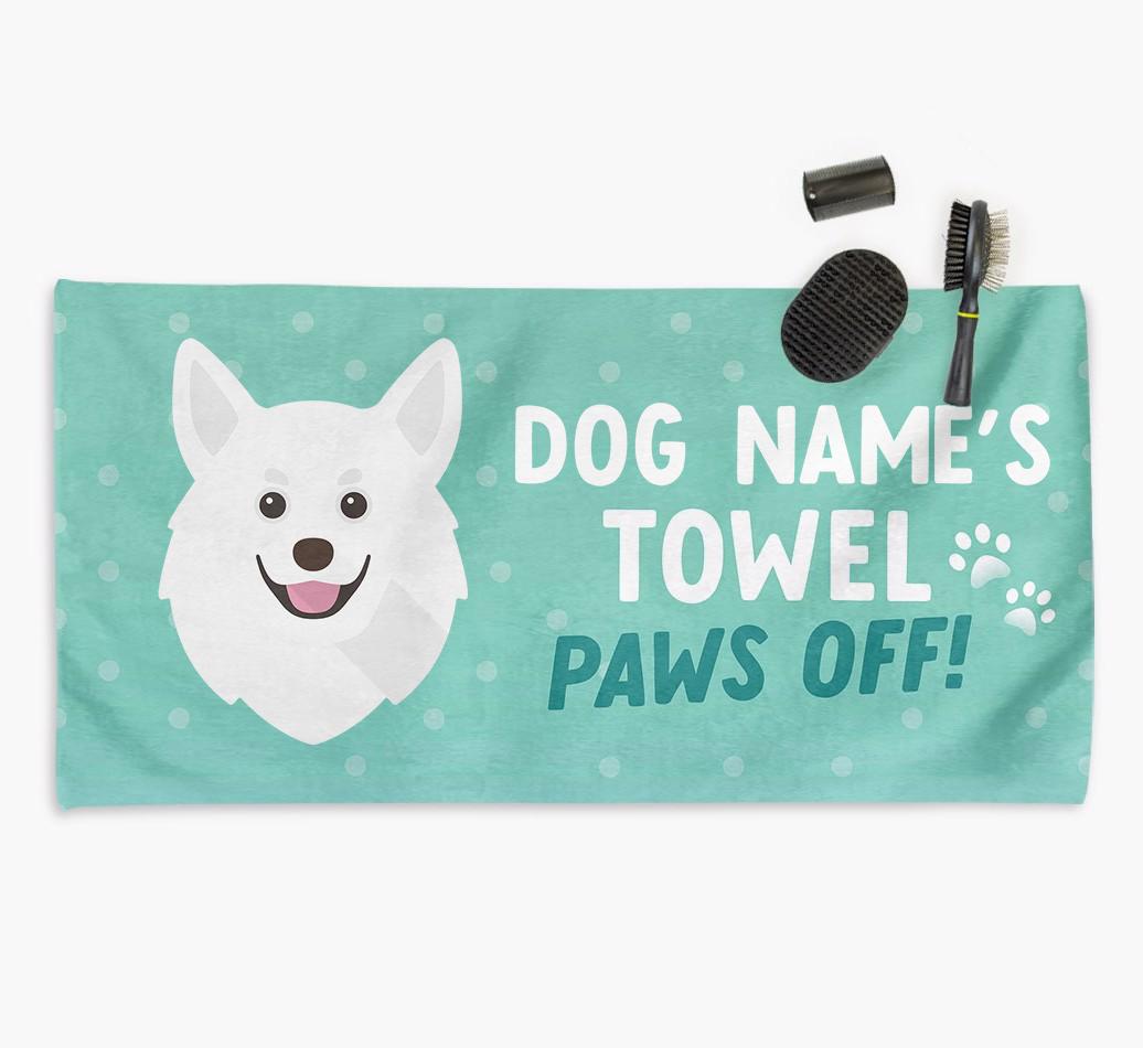 Paws Off Personalized Towel for your {breedFullName}