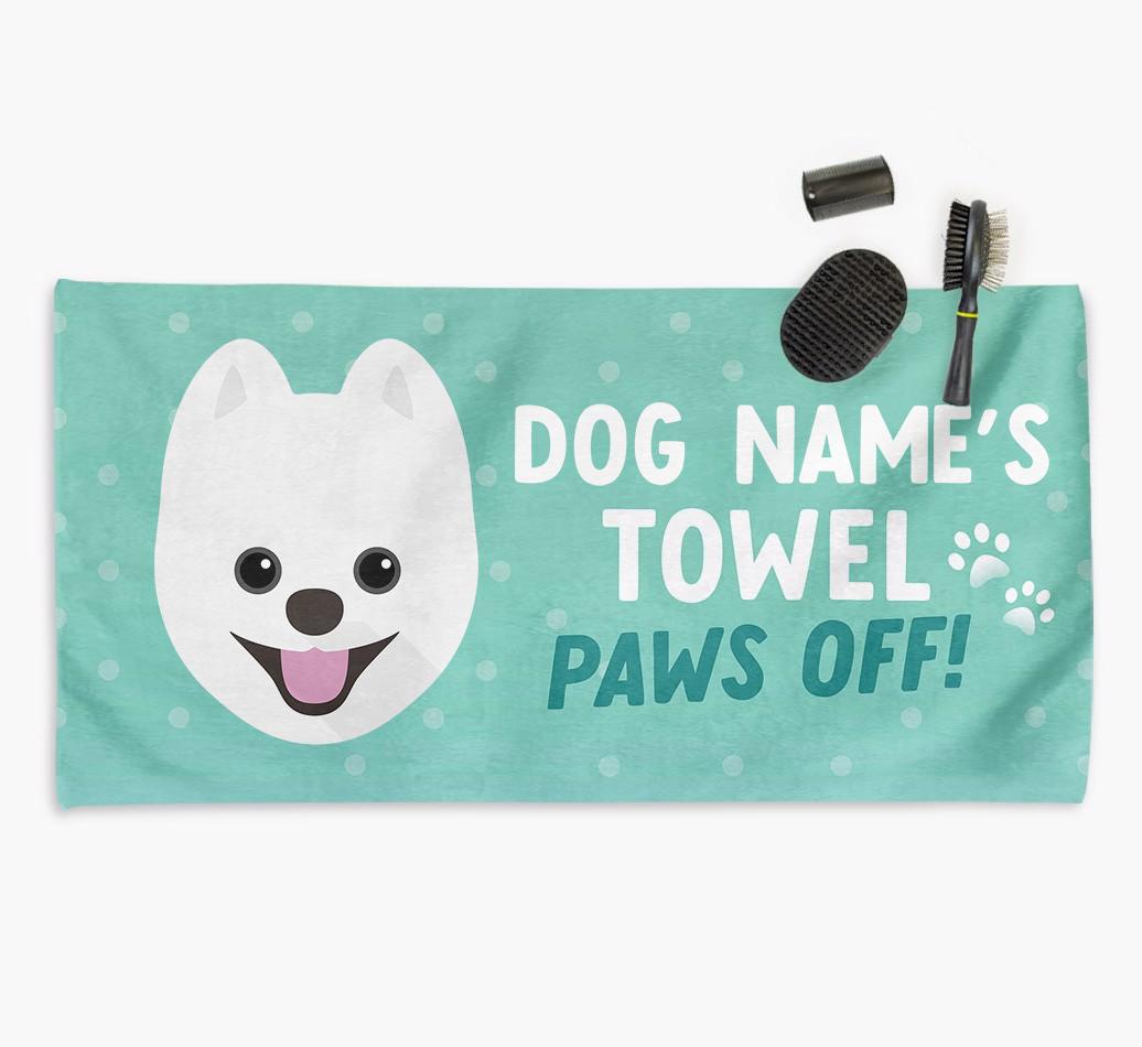Paws Off Personalized Towel for your {breedFullName}