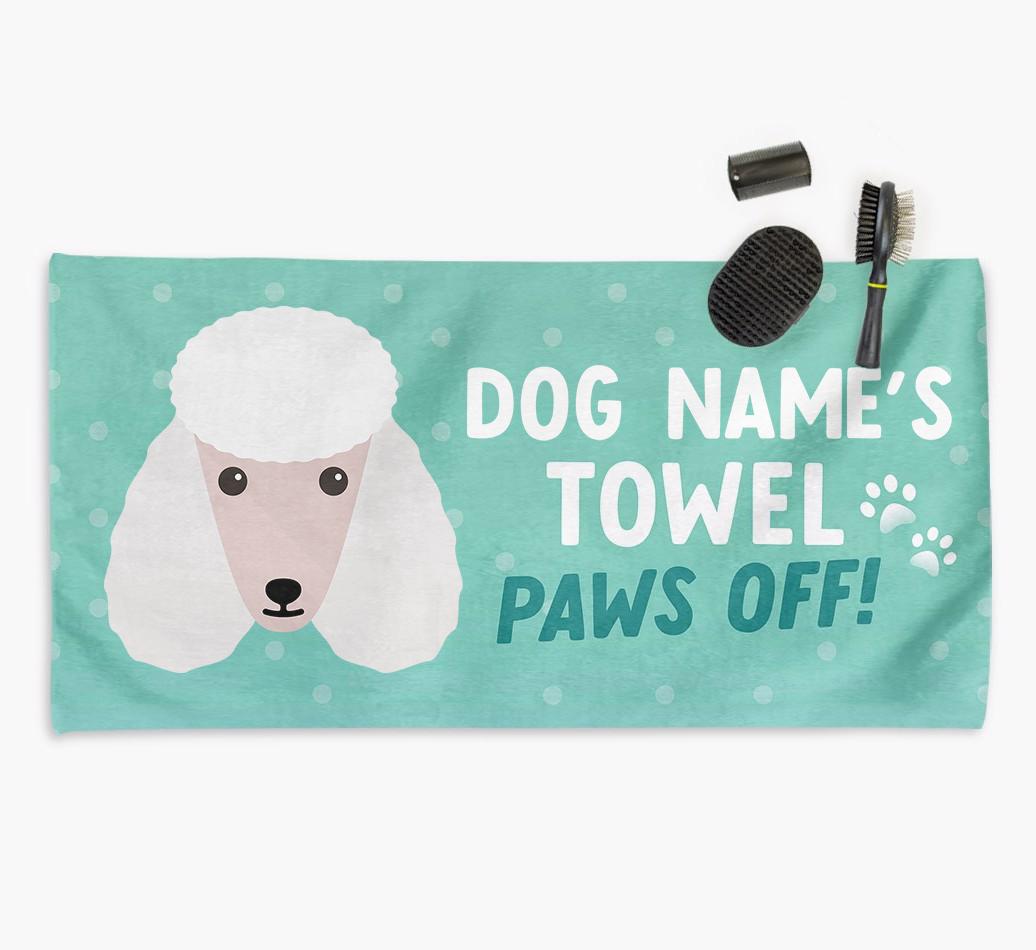 Paws Off Personalized Towel for your {breedFullName}