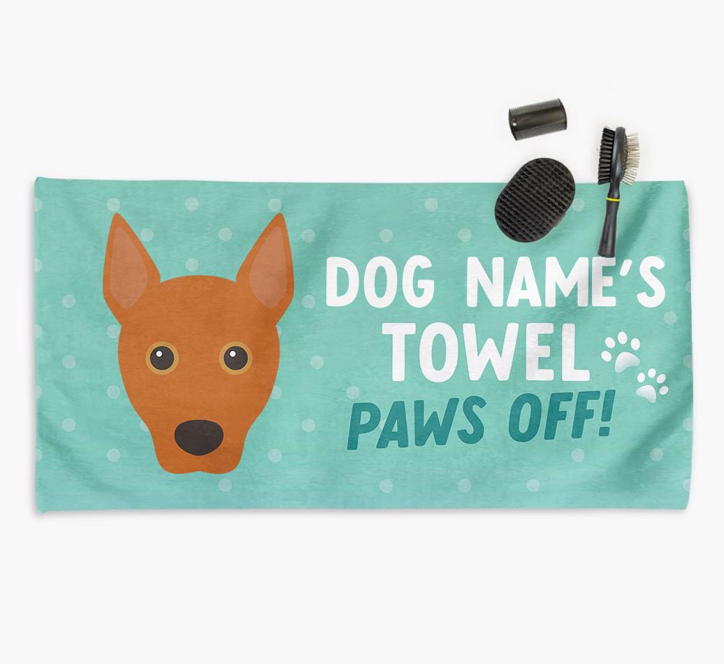 Paws Off Personalized Towel for your {breedFullName}