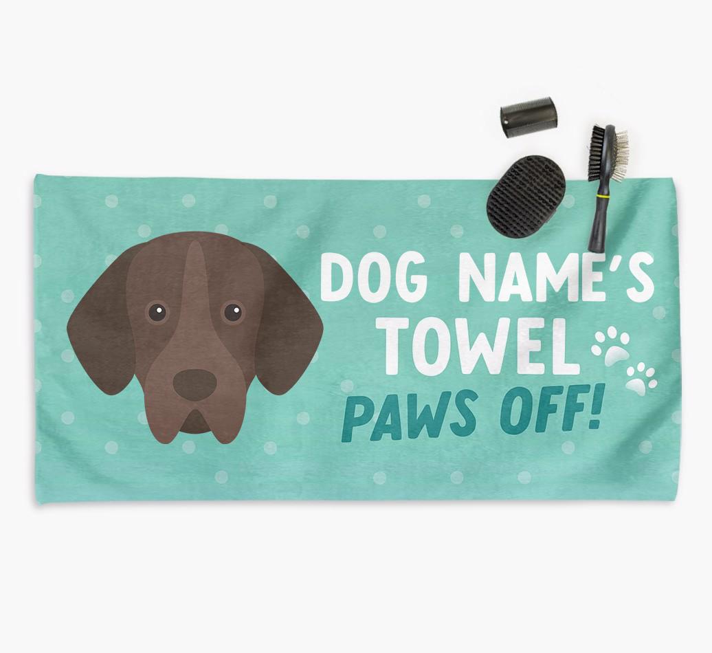 Paws Off Personalized Towel for your {breedFullName}
