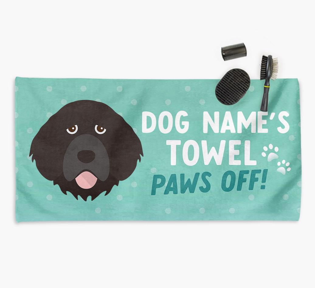 Paws Off Personalized Towel for your {breedFullName}