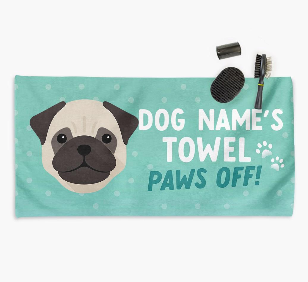 Paws Off Personalized Towel for your {breedFullName}