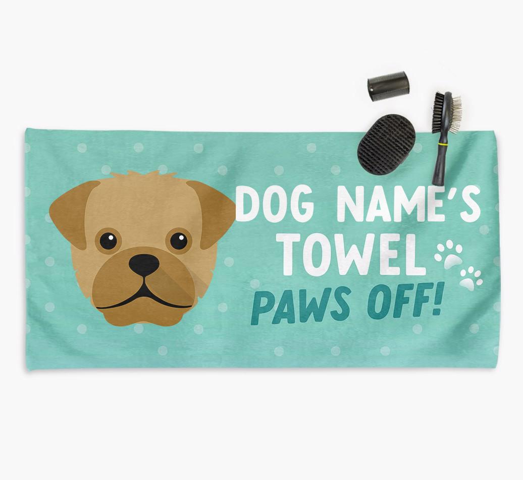 Paws Off Personalized Towel for your {breedFullName}