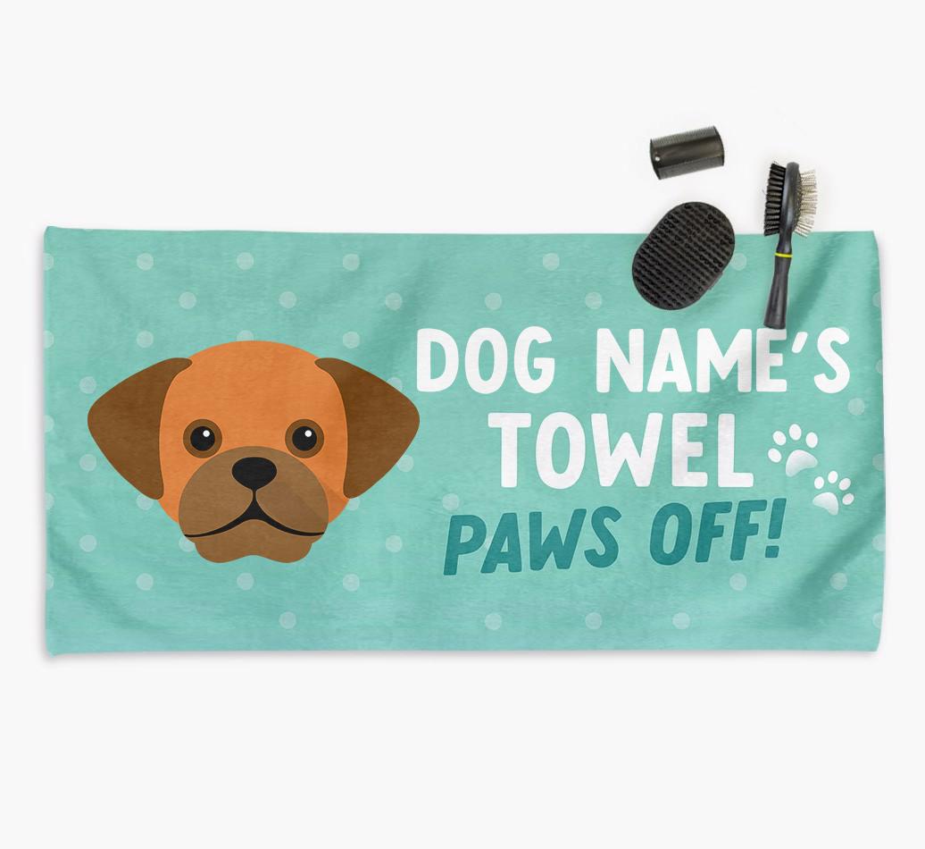Paws Off Personalized Towel for your {breedFullName}