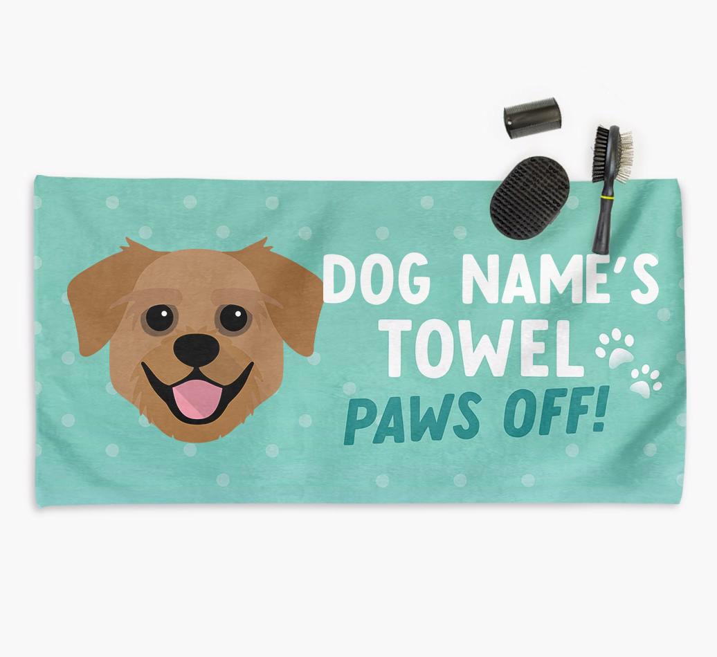 Paws Off Personalized Towel for your {breedFullName}