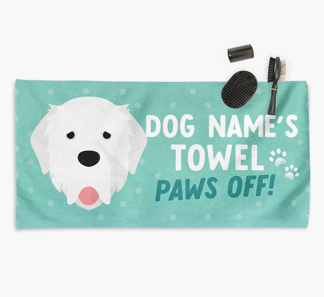 Paws Off Personalized Towel for your {breedFullName}