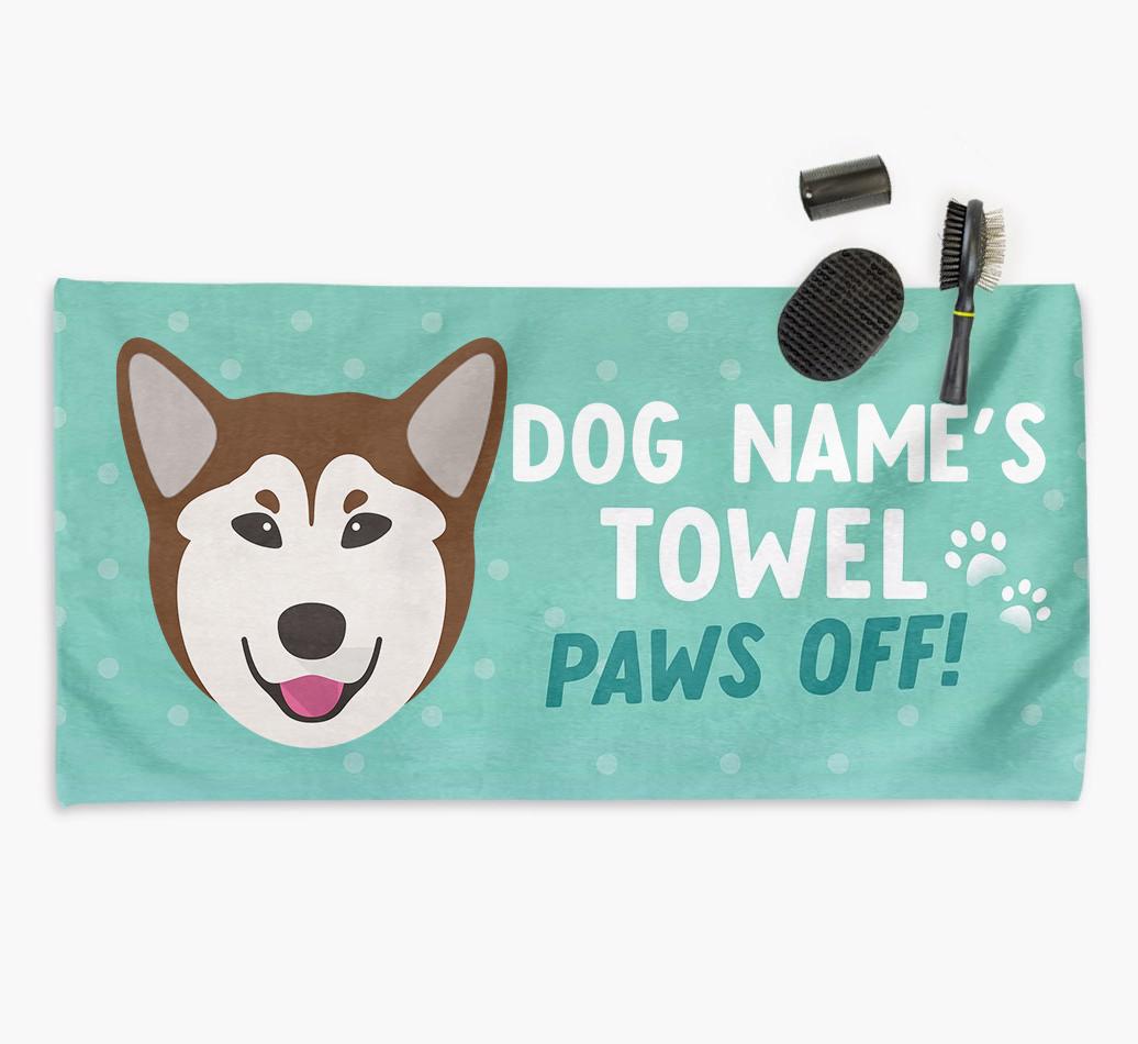 Paws Off Personalized Towel for your {breedFullName}