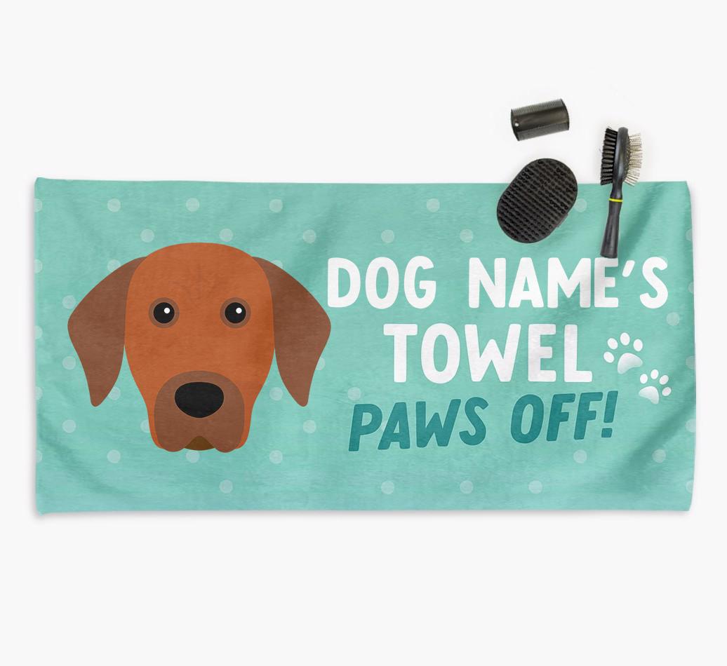 Paws Off Personalized Towel for your {breedFullName}