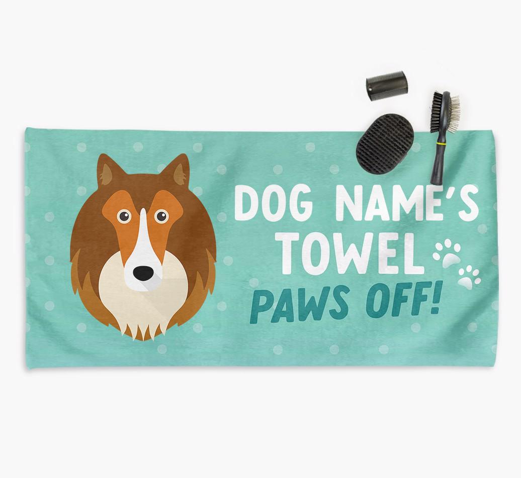 Paws Off Personalized Towel for your {breedFullName}