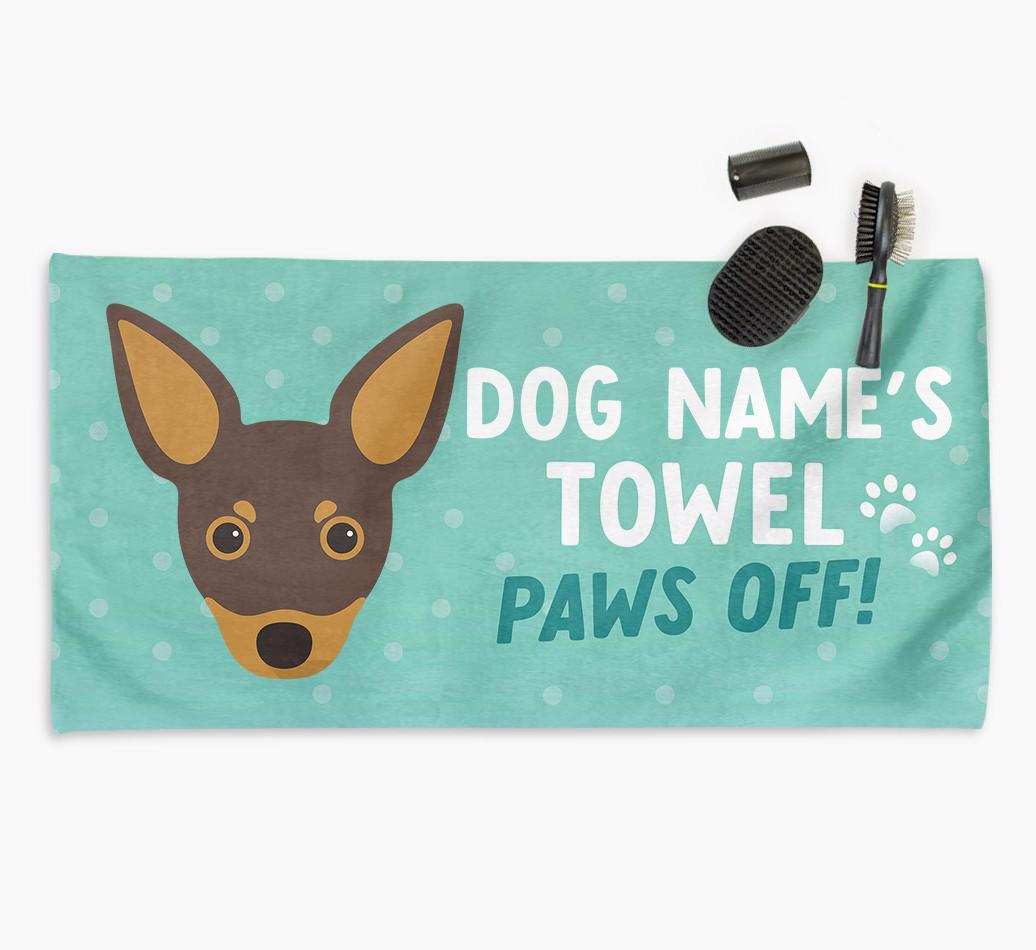 Paws Off Personalized Towel for your {breedFullName}