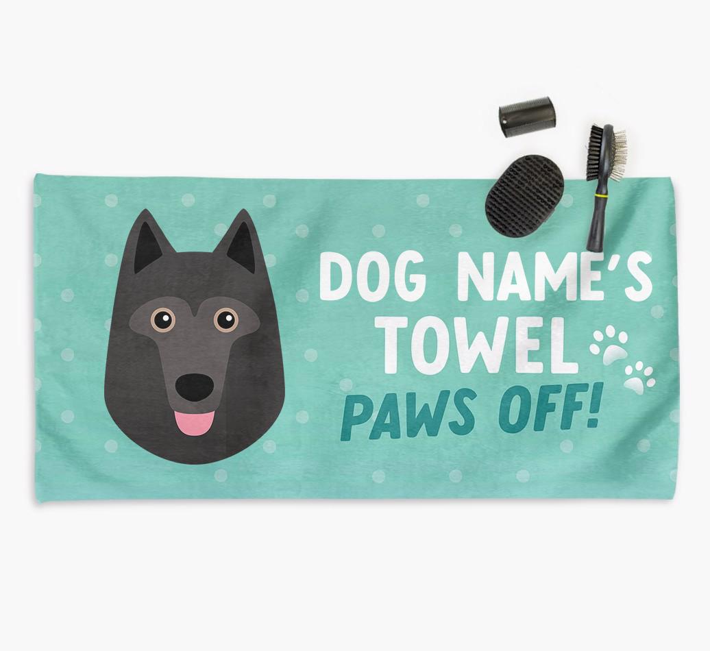 Paws Off Personalized Towel for your {breedFullName}