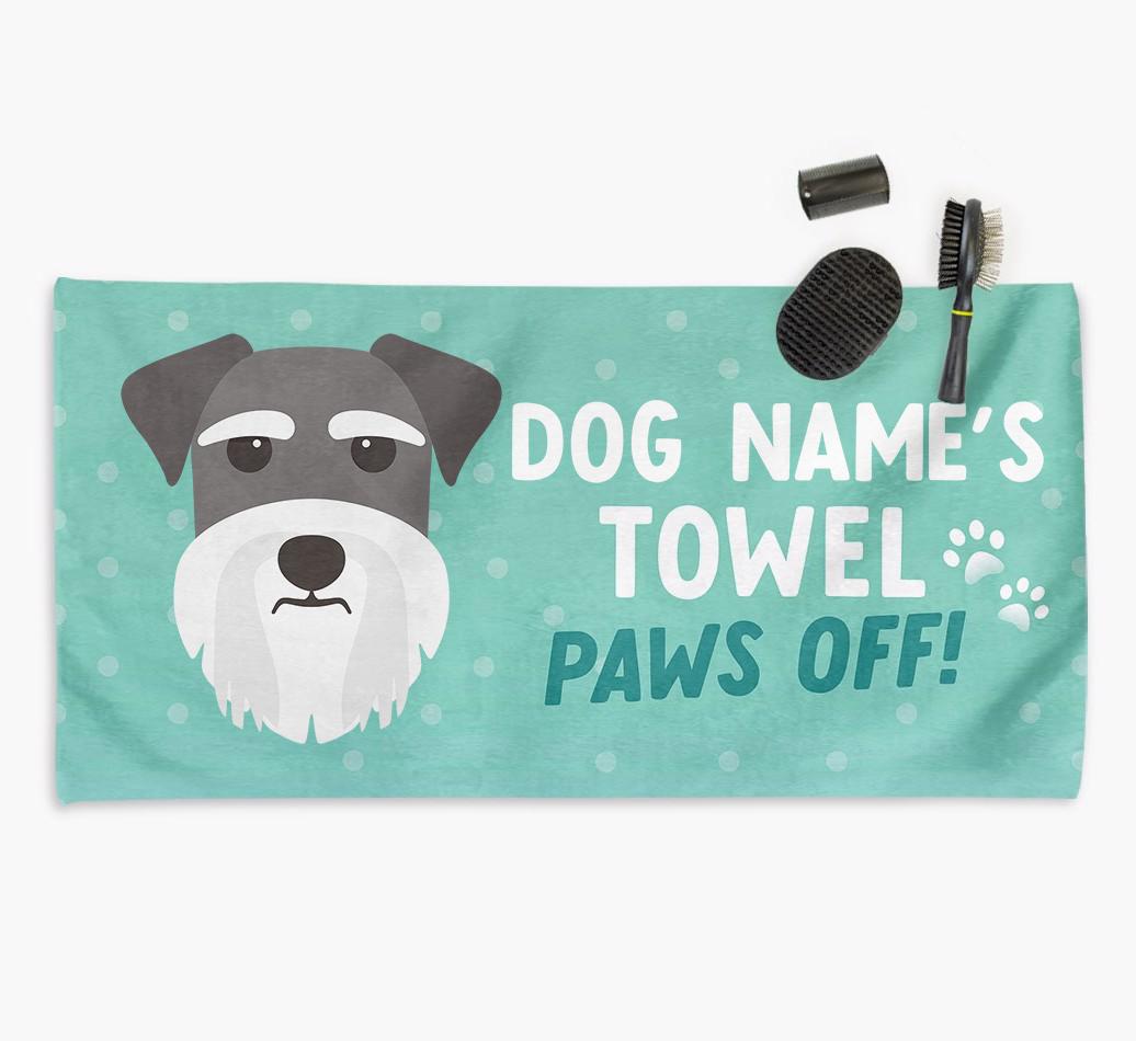 Paws Off Personalized Towel for your {breedFullName}