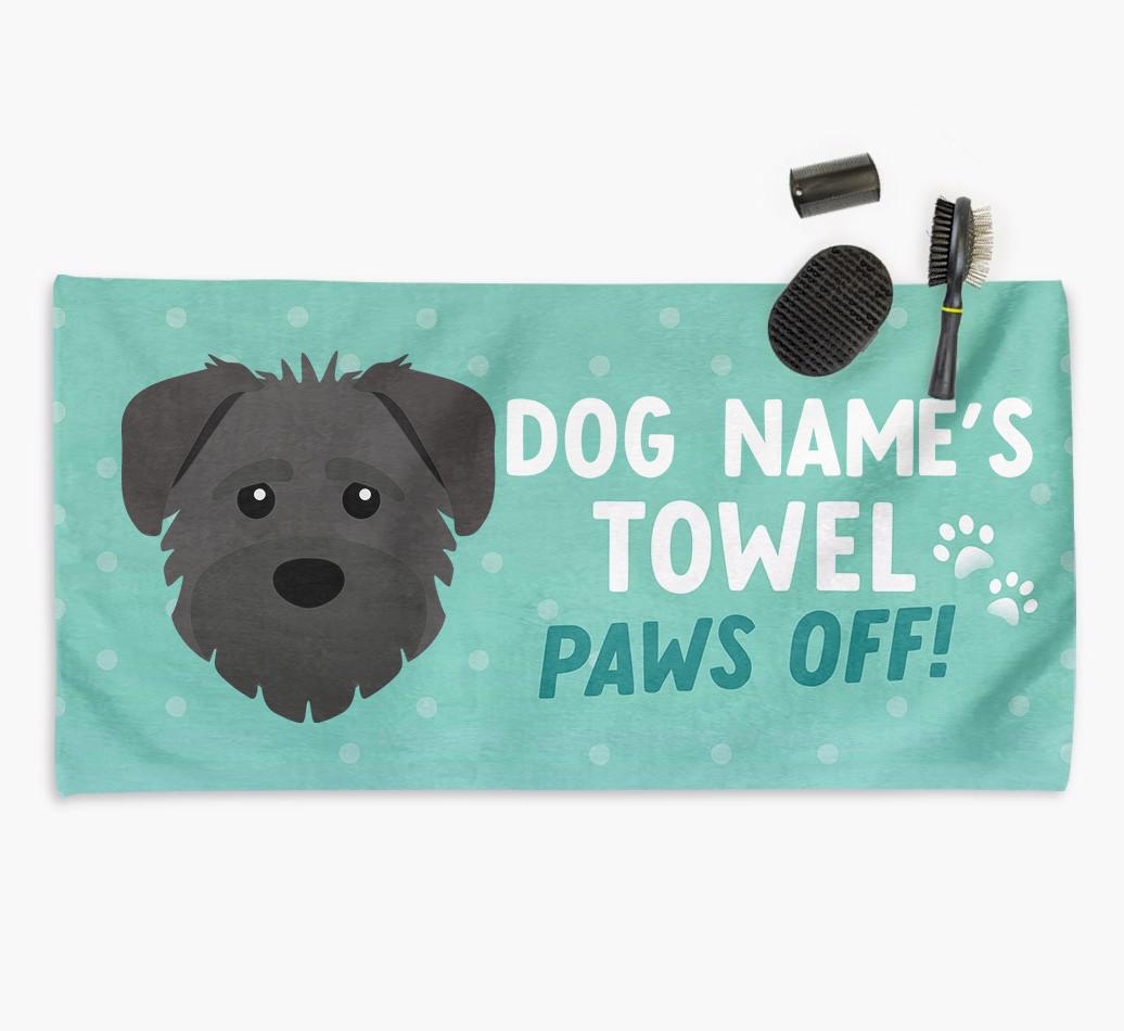 Paws Off Personalized Towel for your {breedFullName}