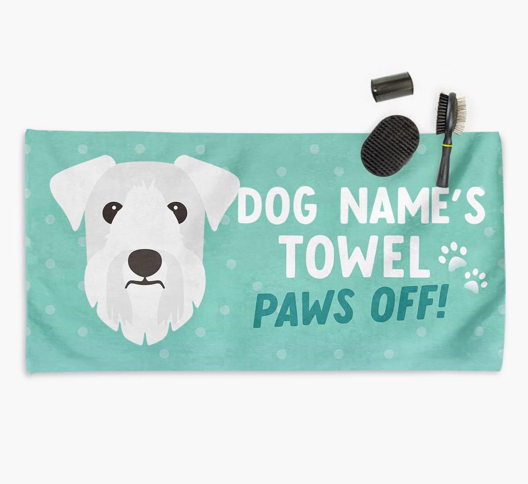 Paws Off Personalized Towel for your {breedFullName}