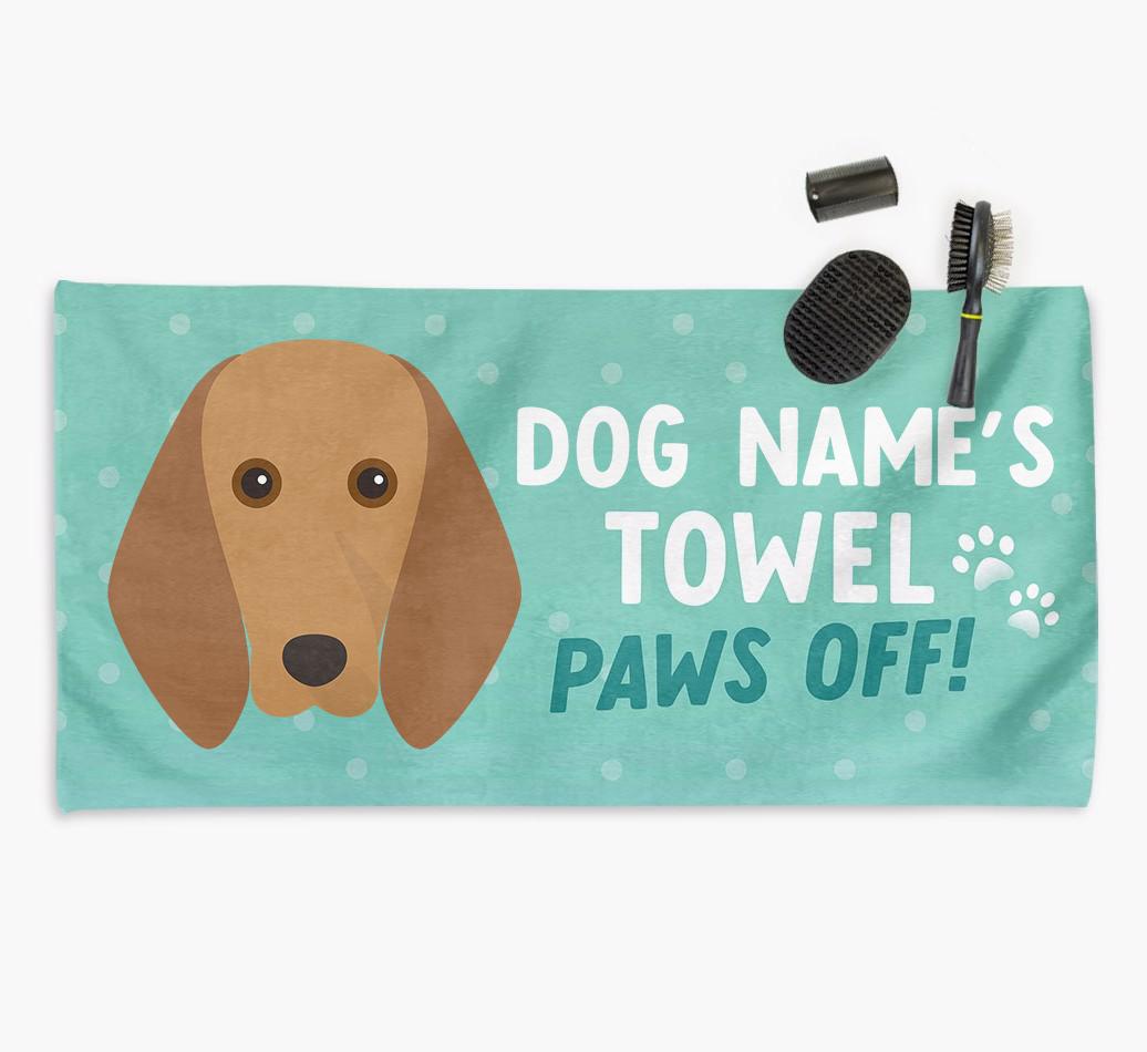 Paws Off Personalized Towel for your {breedFullName}