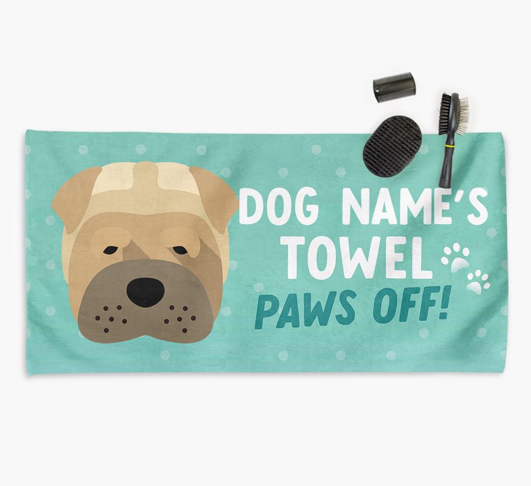 Paws Off Personalized Towel for your {breedFullName}