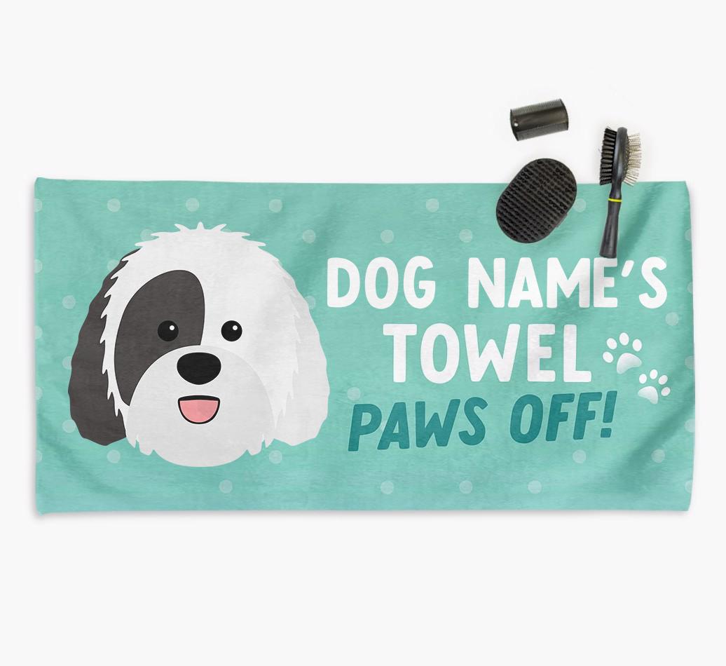 Paws Off Personalized Towel for your {breedFullName}