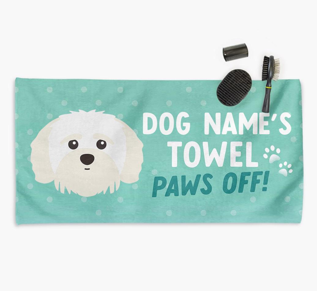 Paws Off Personalized Towel for your {breedFullName}
