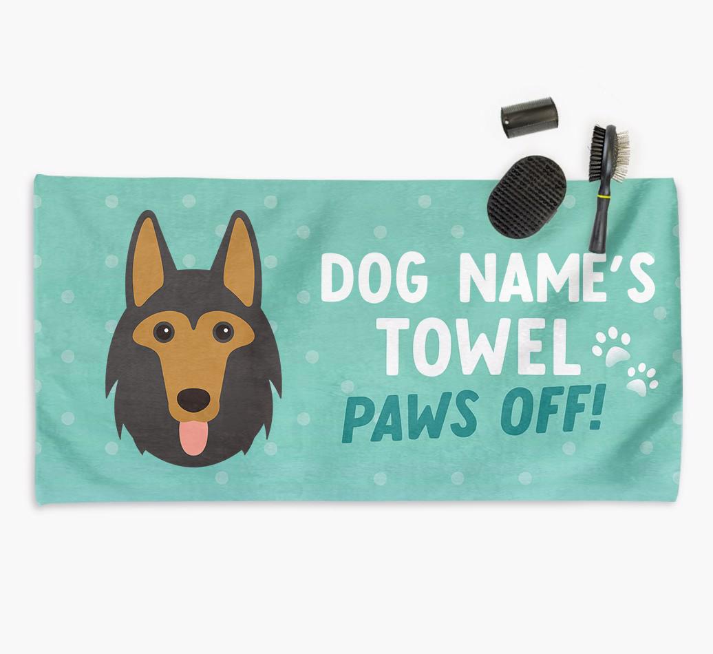 Paws Off Personalized Towel for your {breedFullName}
