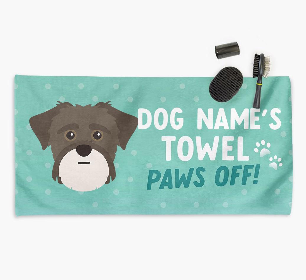 Paws Off Personalized Towel for your {breedFullName}