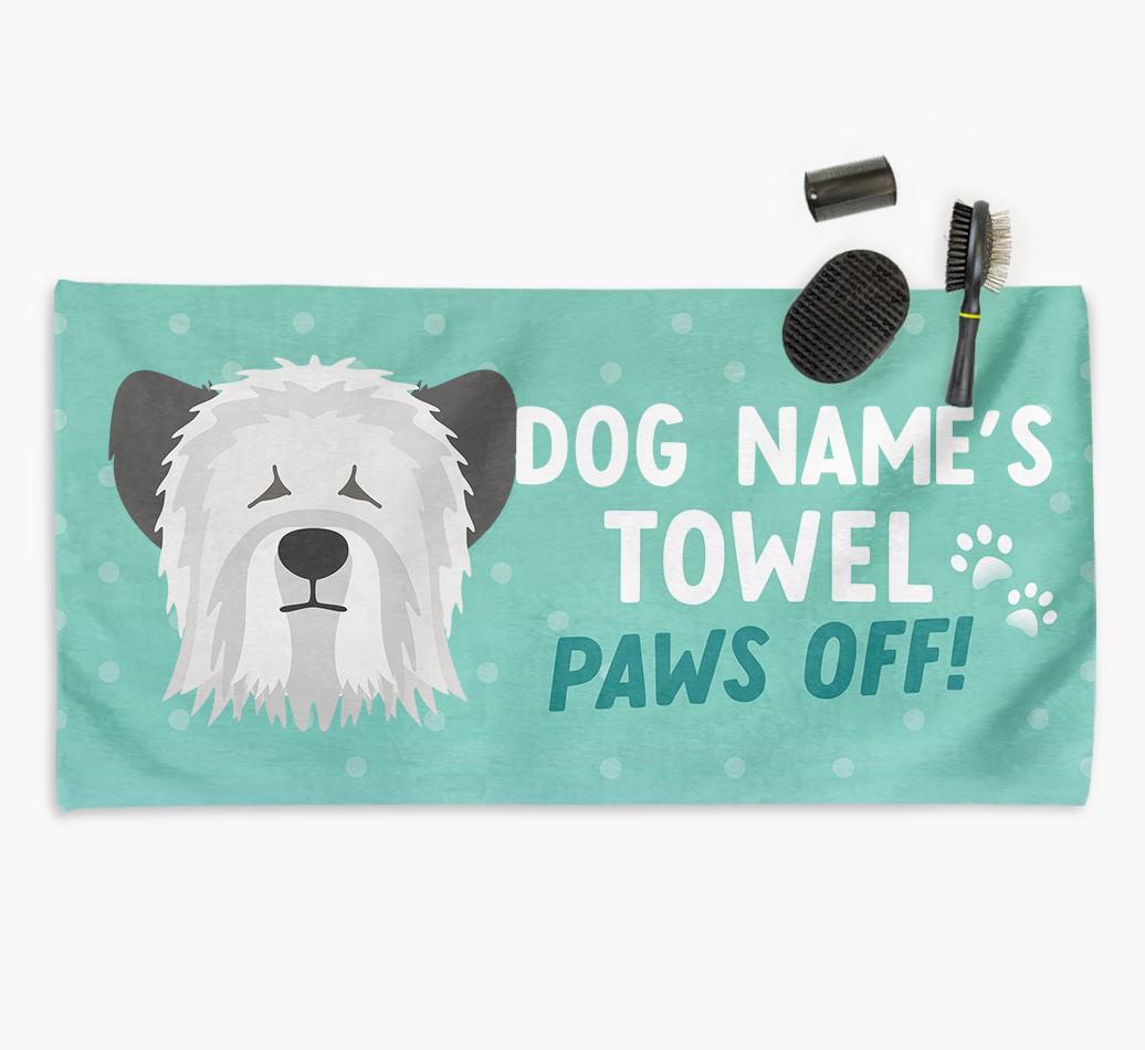 Paws Off Personalized Towel for your {breedFullName}