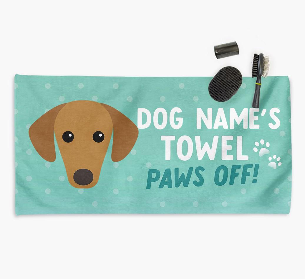 Paws Off Personalized Towel for your {breedFullName}