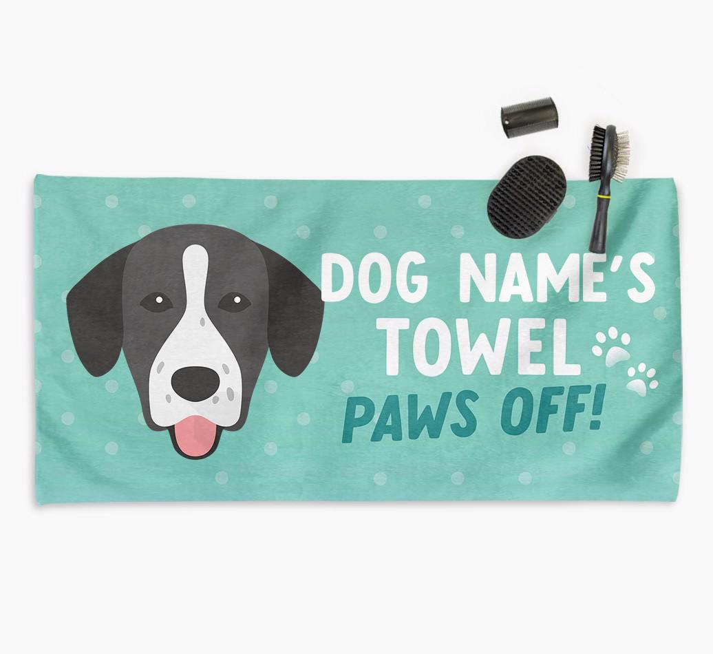 Paws Off Personalized Towel for your {breedFullName}