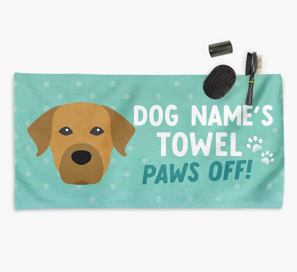 Paws Off Personalized Towel for your {breedFullName}