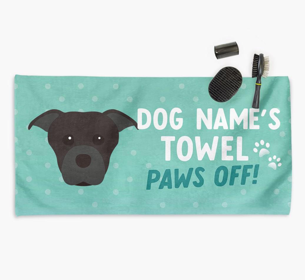 Paws Off Personalized Towel for your {breedFullName}